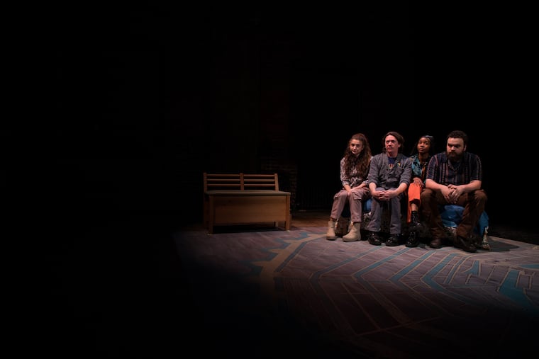 Taylor Congdon (from left), Keith J. Conallen, Kishia Nixon, and Adam Pelta-Pauls in Theatre Ariel's production of "Amsterdam."