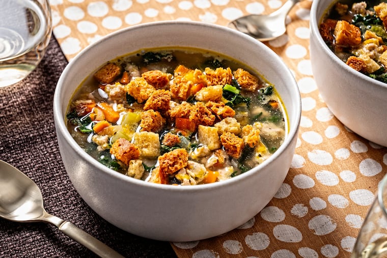 Thanksgiving Soup. MUST CREDIT: Scott Suchman for The Washington Post; food styling by Lisa Cherkasky for The Washington Post